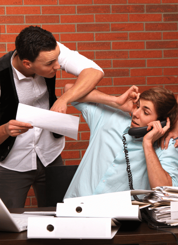 Zuviel Hektik und Stress bleibt nicht in der Kleidung und oft auch nicht im Office